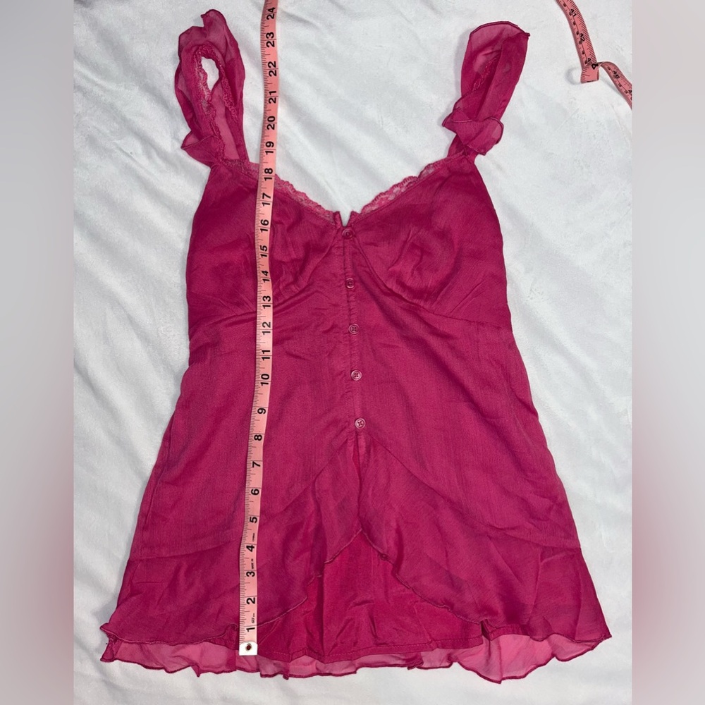 Hollister Pink Button Up Babydoll Top - Size S - Picture 3 of 6